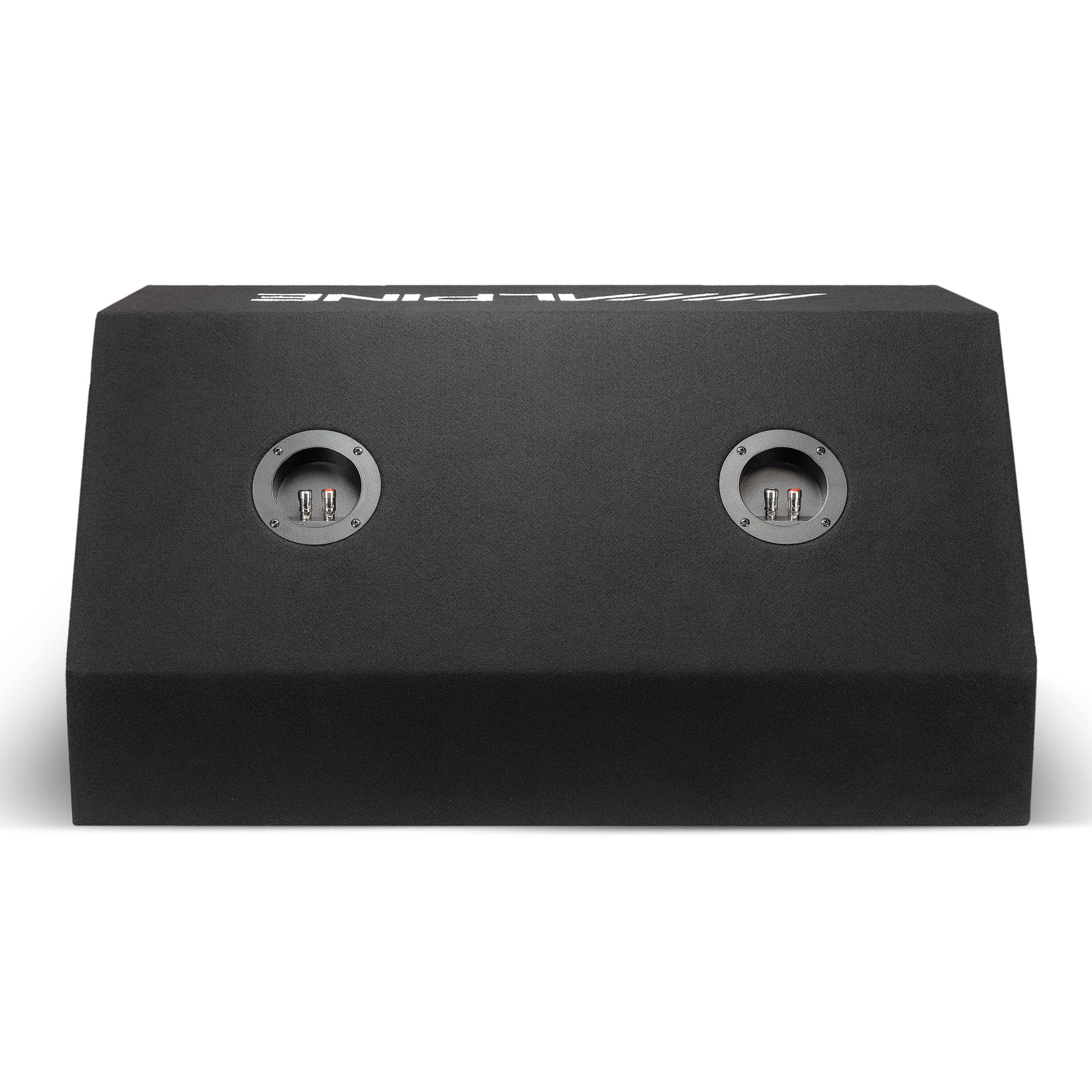 Alt View 2. Alpine - W-DB10V, 10” Bass Series Dual Preloaded Vented Wedge Enclosure - 750W.