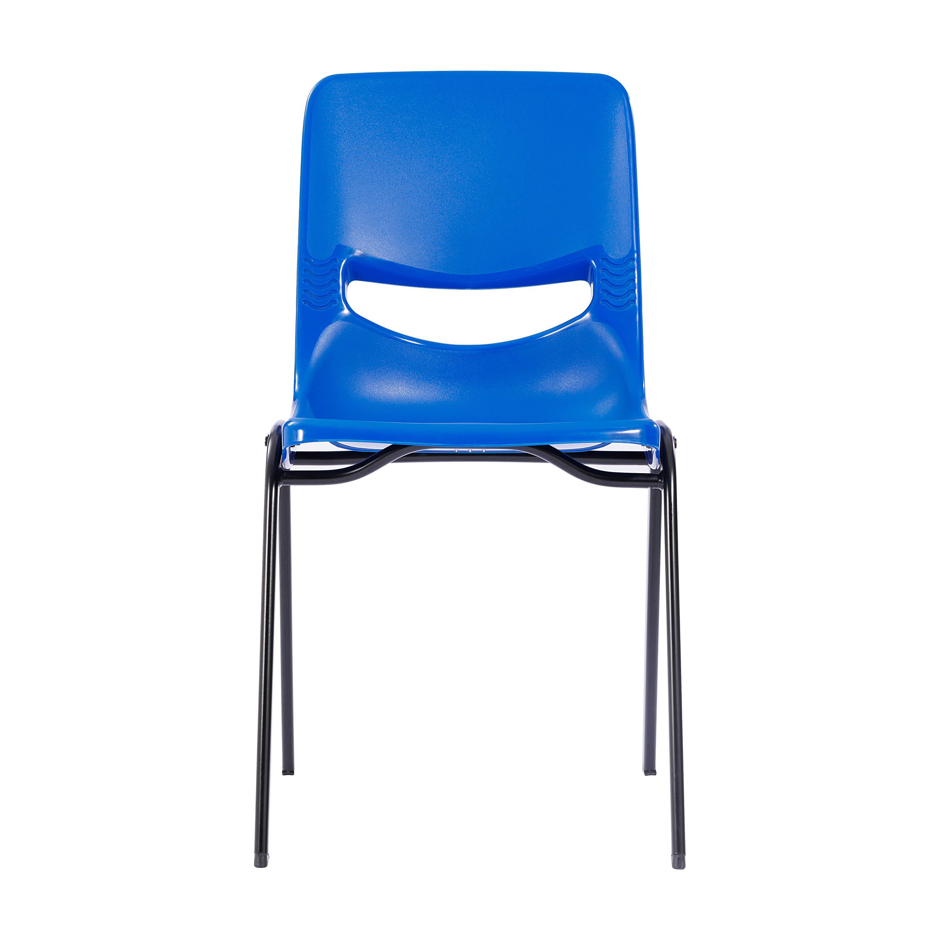Alt View 7. Emma + Oliver - Jacobs Stackable Flex Comfort Classroom Chair with Ergonomic Flex Back and Heavy-Duty, Powder-Coated Steel Frame - Navy.