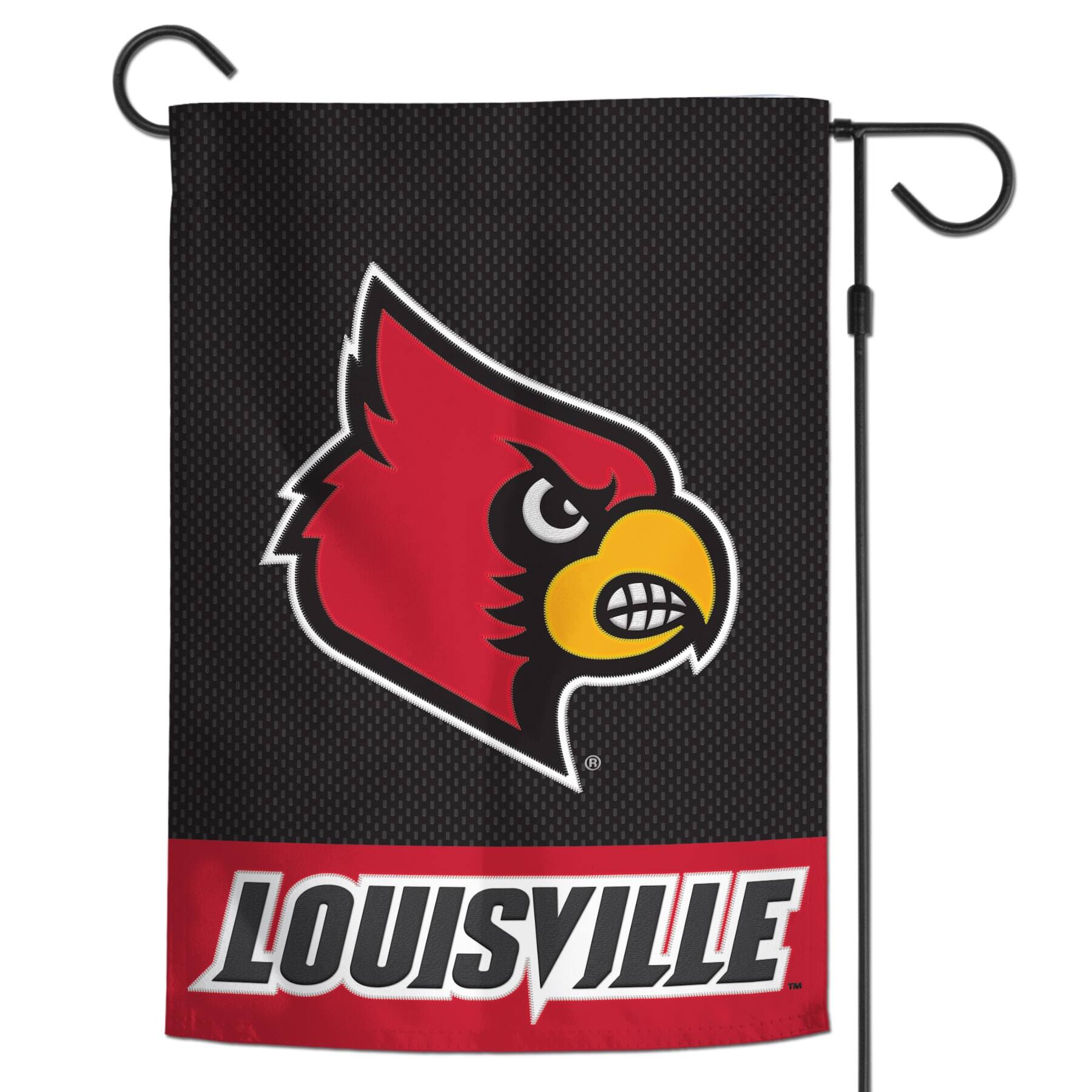 Alt View 1. WinCraft - Louisville Cardinals 12" x 18" Applique Garden Flag - Multicolor.