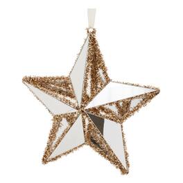 BreeBe - Gold Tinsel Star Ornament (Set of 12) - Gold, Silver
