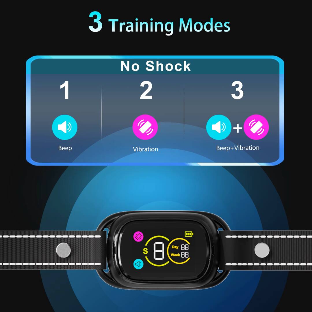 3 Training Modes

1. No Shock
2. Beep
3. Vibration
4. Beep + Vibration

Day: 88
Week: 88