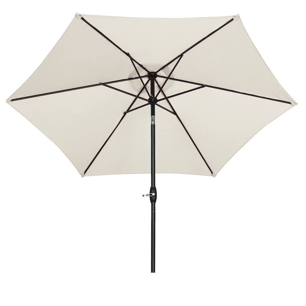 Back. Ainfox - Ainfox 9ft Patio Umbrella  Without Lights - White.