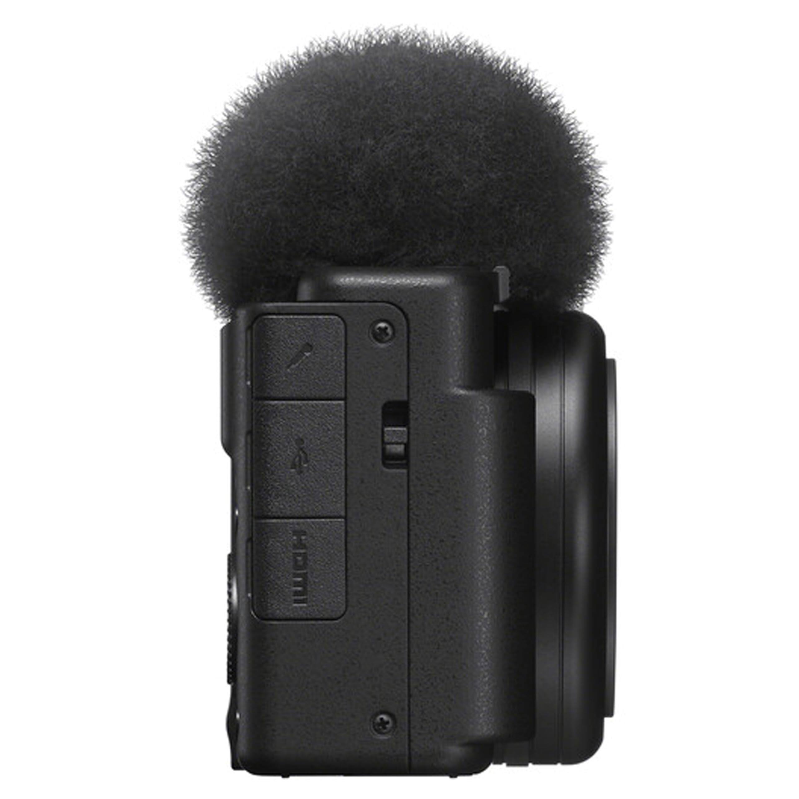 Alt View 2. Sony - Sony ZV-1F Vlogging Camera |20.1MP | Easy Smartphone Connection : 64GB Memory, Case,LED Light, Video Bundle (15pc), Comp - Black.