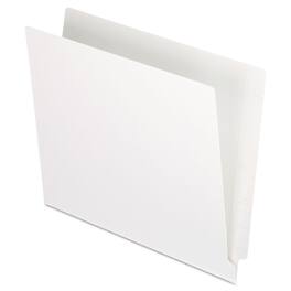 Tops Business Forms - Colored End Tab Folders with Reinforced Double-Ply Straight Cut Tabs, Letter Size, 0.75" Expansion, White, 100/Box