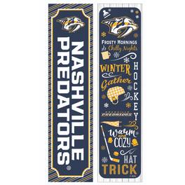 Evergreen Enterprises - Nashville Predators 47" Double Sided Winter Leaner Fan Sign - Multicolor