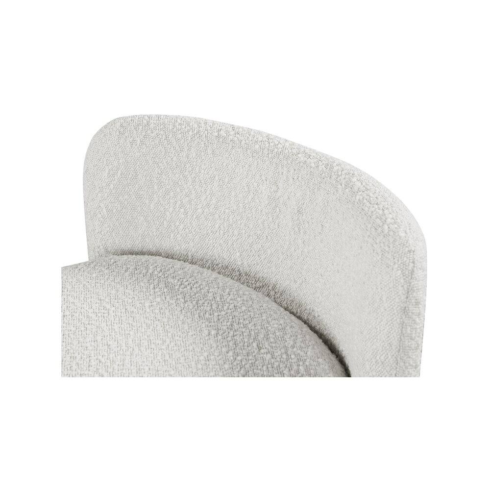 Alt View 4. Meridian Furniture - Peyton Cream Boucle Fabric Bench - Beige.