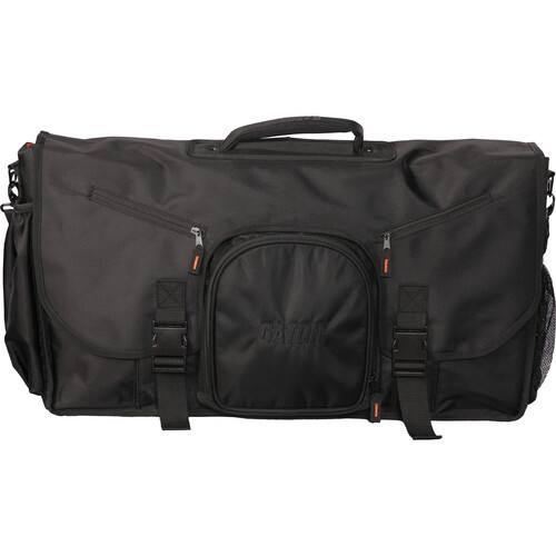 Angle. Gator - Messenger Bag for DJ MIDI Controllers up to 25 Inches with Laptop and Headphone Storage.