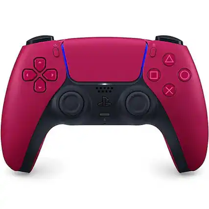 Front. Sony - PlayStation 5 DualSense Wireless Controller Cosmic Red - Unknown.