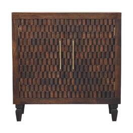 Artisan Furniture - Solid Wood Vesta Textured Cabinet - Brown