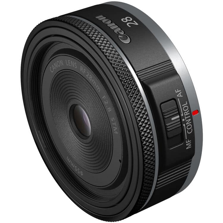 Canon RF28mm F2.8 STMレンズ Canon RF 28mm f/2.8 STM Lens (6128C002) + 64GB Card + Camera Bag