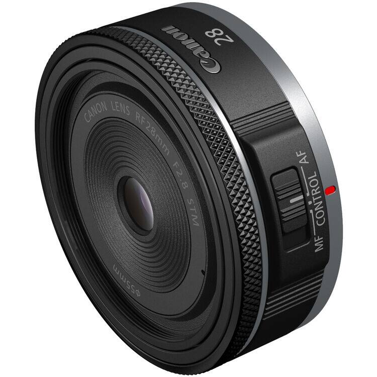 Canon 28mm CANON LENS RF RF28mm F2.8 STM $55mm AF CONTROL MF