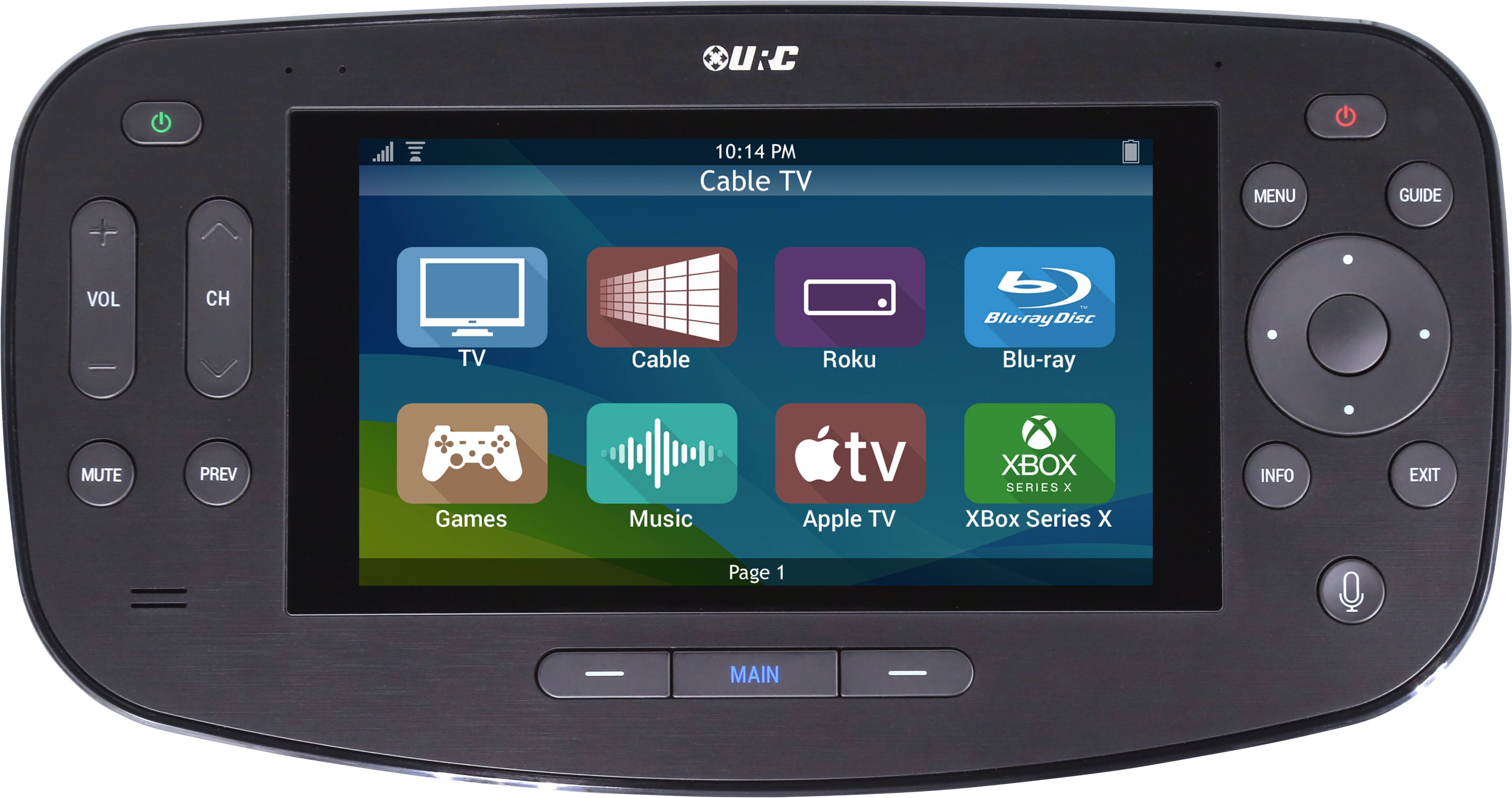 Universal Remote Control Touch Screen Handheld Remote with Microphone ...