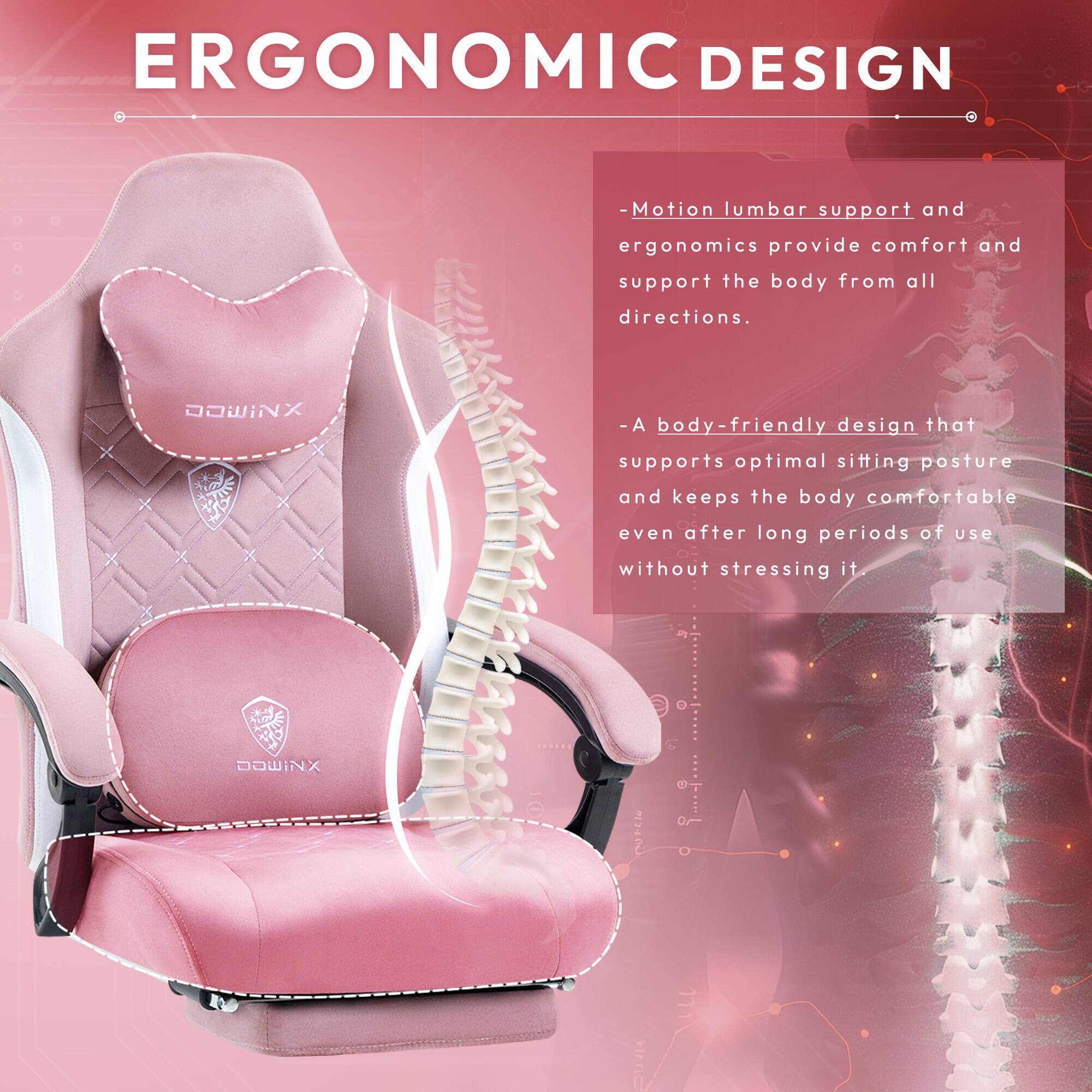 ERGONOMIC DESIGN

- Motion lumbar support and ergonomics provide comfort and support the body from all directions.

- A body-friendly design that supports optimal sitting posture and keeps the body comfortable even after long periods of use without stressing it.