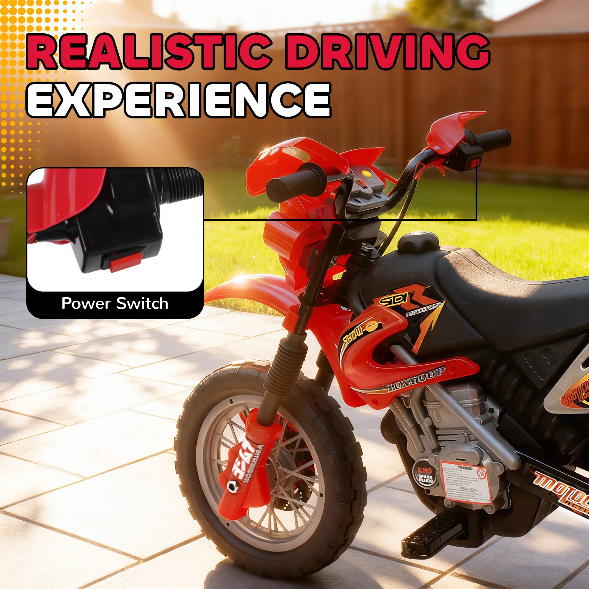 REALISTIC DRIVING EXPERIENCE  
Power Switch