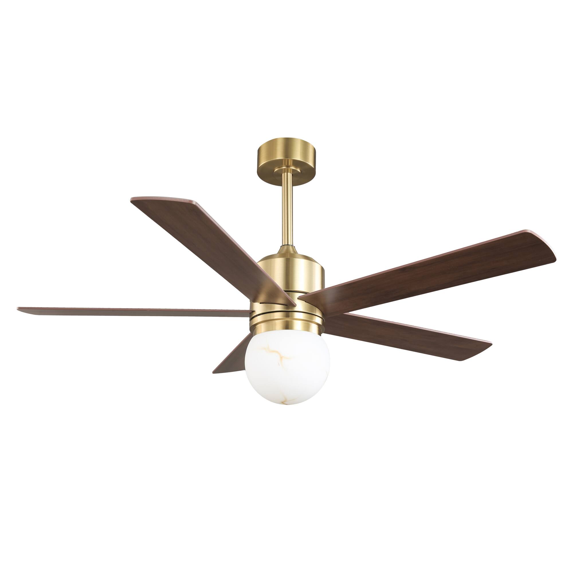 Alt View 10. Parrot Uncle - 52" Gold Ceiling Fan with 3CCT Dimmable LED Light and Remote - Gold.