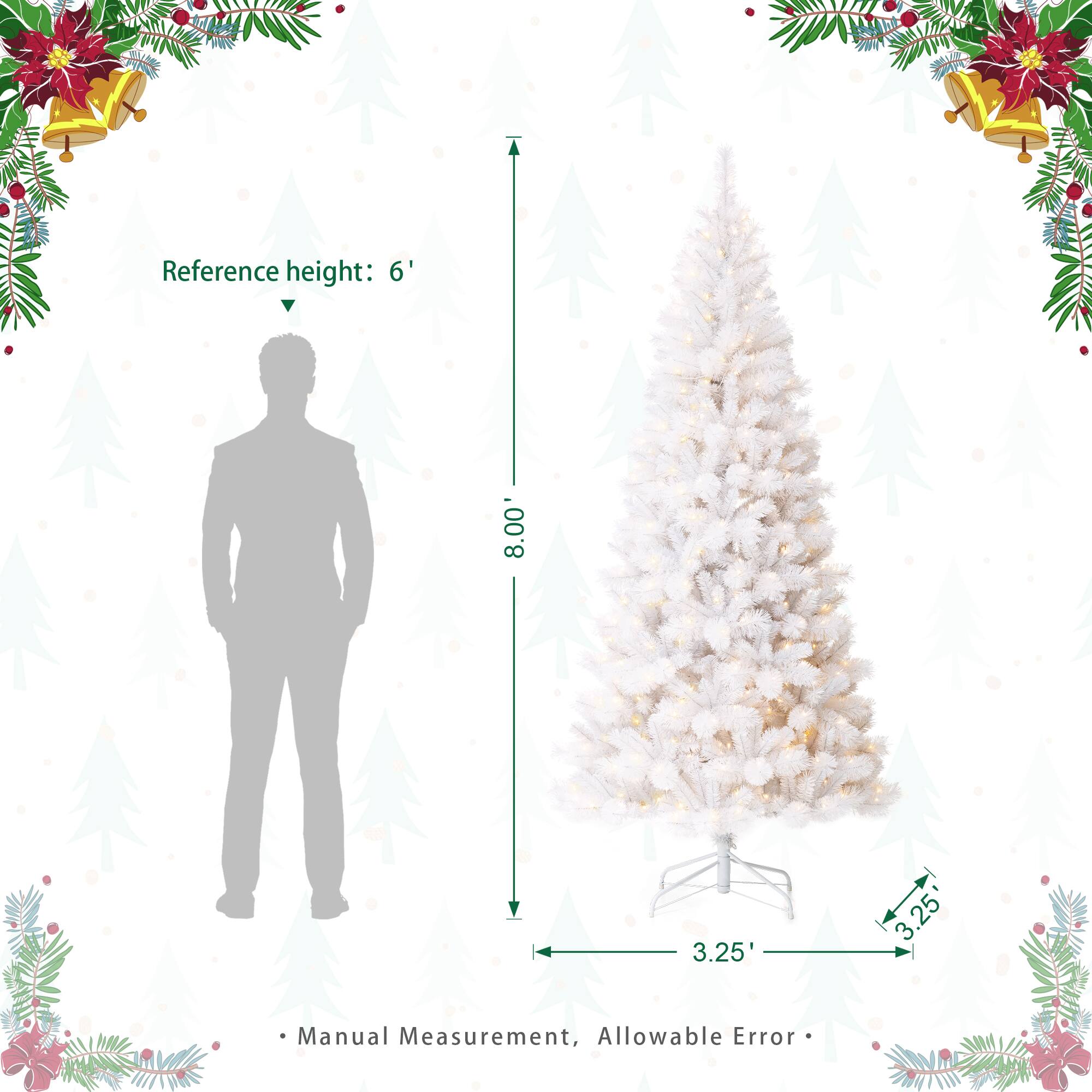 Reference height: 6'  
8.00  
3.25'  
3.25  
Manual Measurement, Allowable Error
