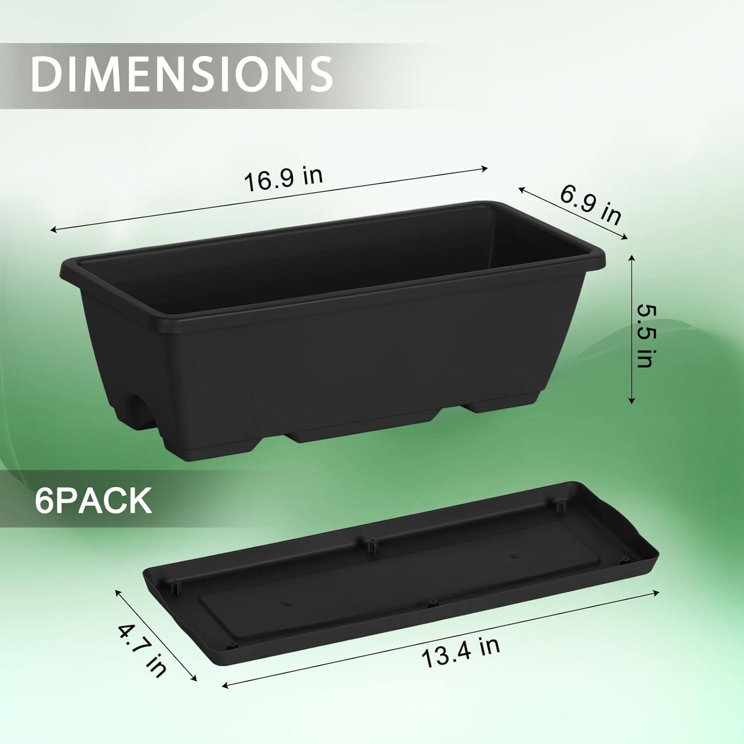 DIMENSIONS
16.9 in
6.9 in
5.5 in
6PACK
4.7 in
13.4 in