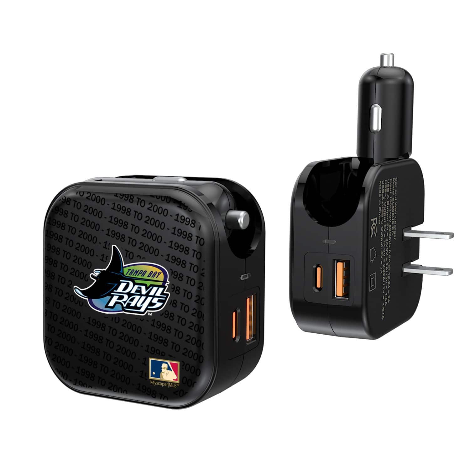 Keyscaper - Tampa Bay Rays Team Logo Dual Port USB Car & Home Charger - Multicolor price history on PriceWatchPro