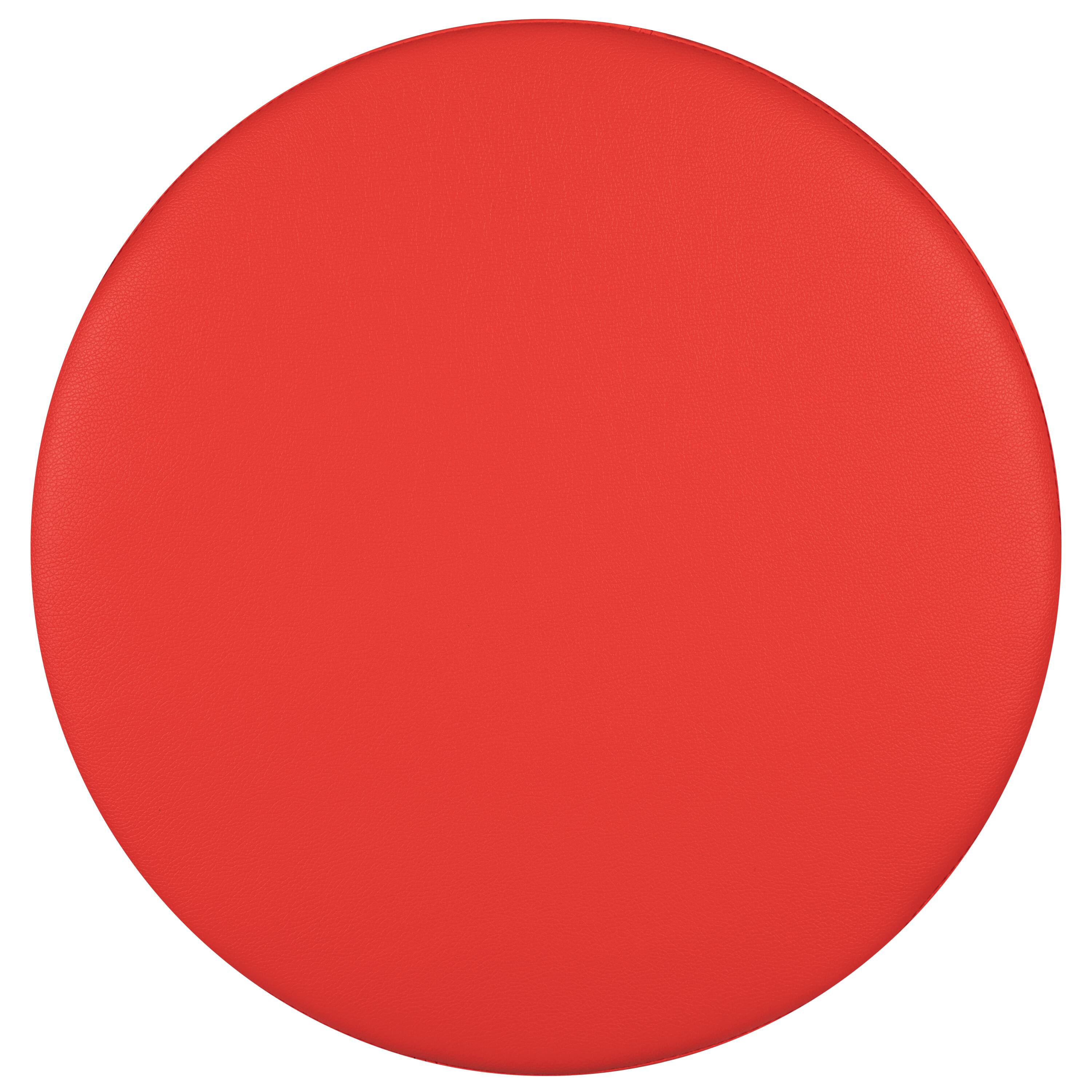 Alt View 7. Emma + Oliver - 18"H Soft Seating Flexible Circle Backless Chair for Classrooms and Common Spaces - Red.