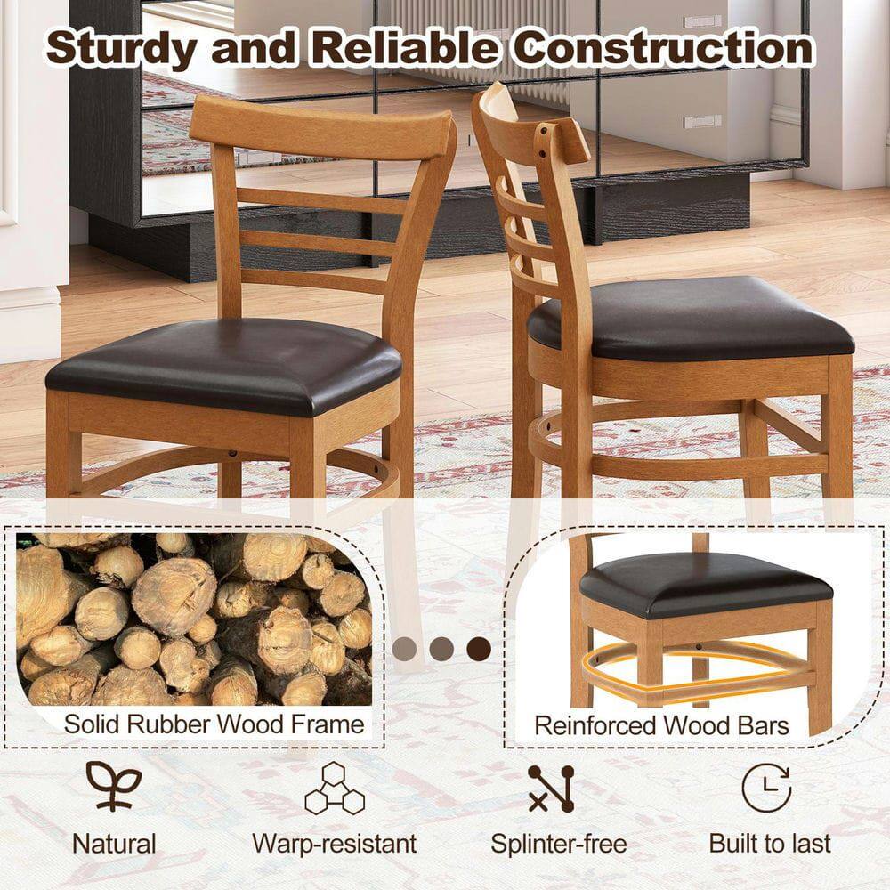 Sturdy and Reliable Construction

- Solid Rubber Wood Frame
  - Natural
  - Warp-resistant

- Reinforced Wood Bars
  - Splinter-free
  - Built to last