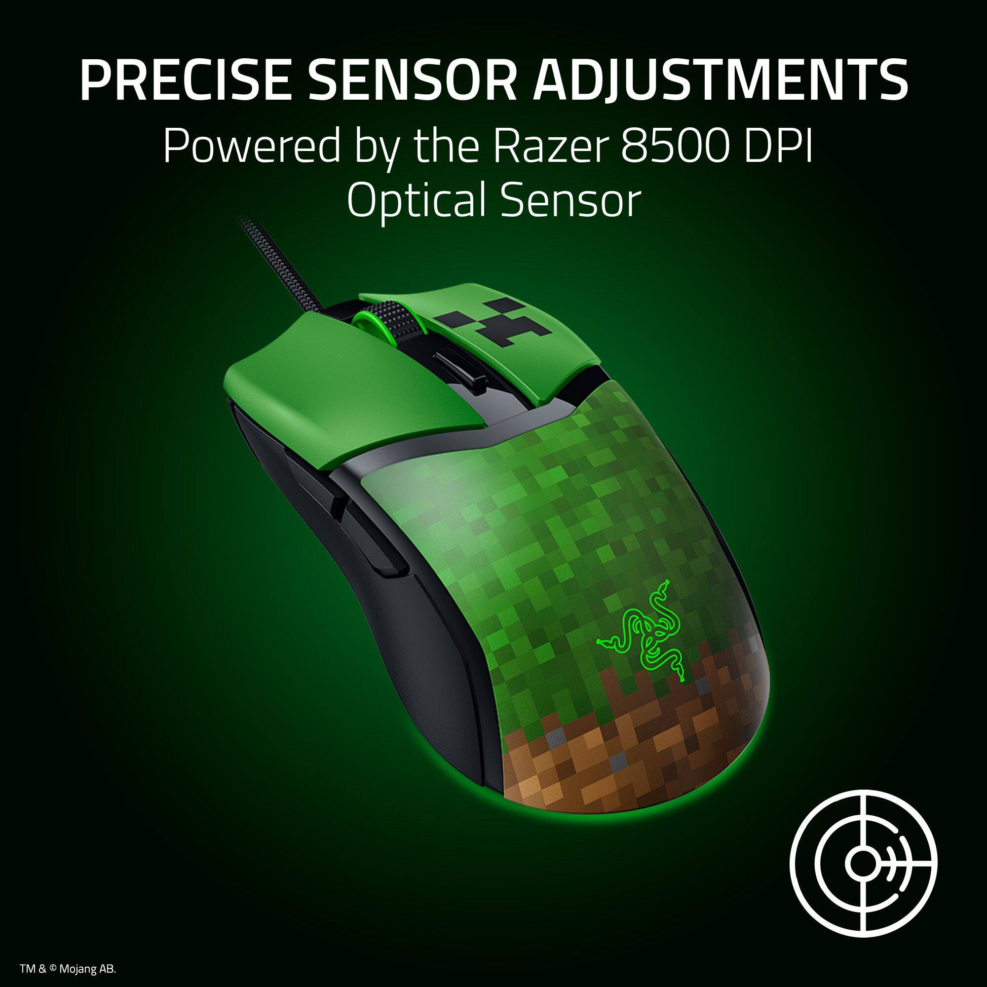 PRECISE SENSOR ADJUSTMENTS Powered by the Razer 8500 DPI Optical Sensor.