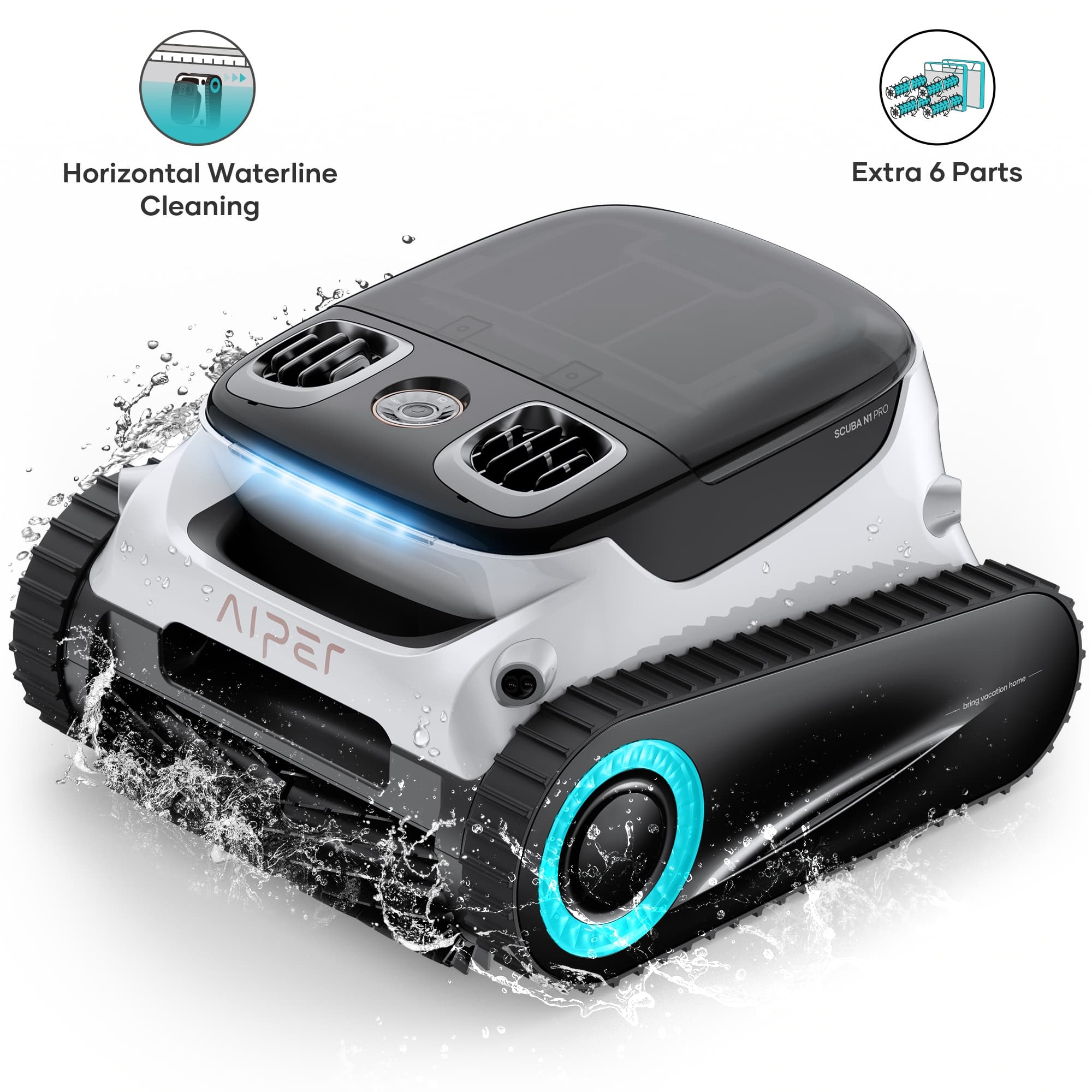 Aiper – Scuba N1 Pro Cordless Robotic Pool Cleaner for In-Ground Pools up to 2150sq.ft, Pool Vacuum with Infrared Sensors – White Sansujyuku sansujyuku.com