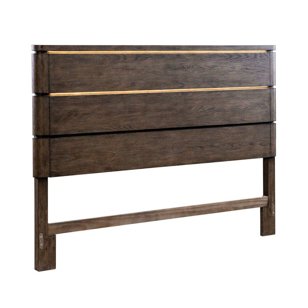 Left. Liberty Furniture Industries - Cascade Falls Queen Panel Bed Headboard with LED Touch Light - Satin Espresso - Satin Espresso.