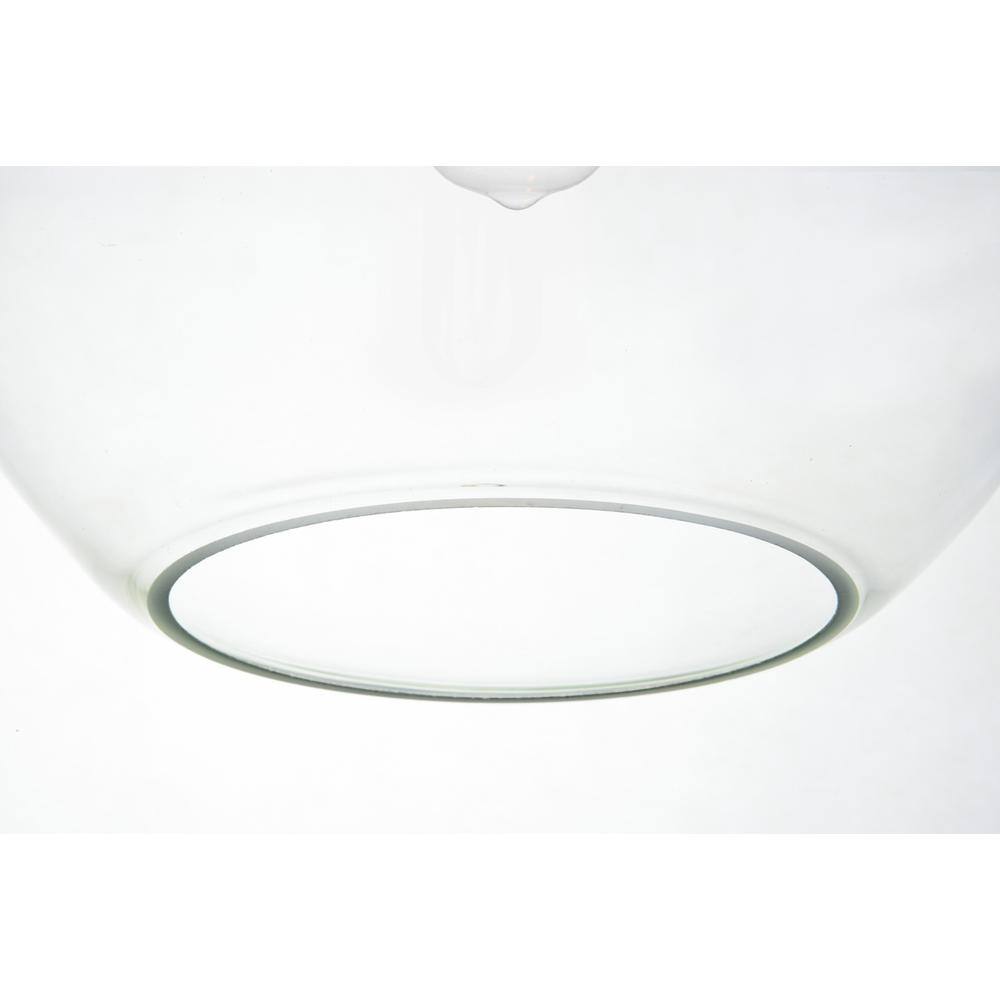 Back. Living District - Baxter 3 Lights Chrome Pendant With Clear Glass - Chrome And Clear.