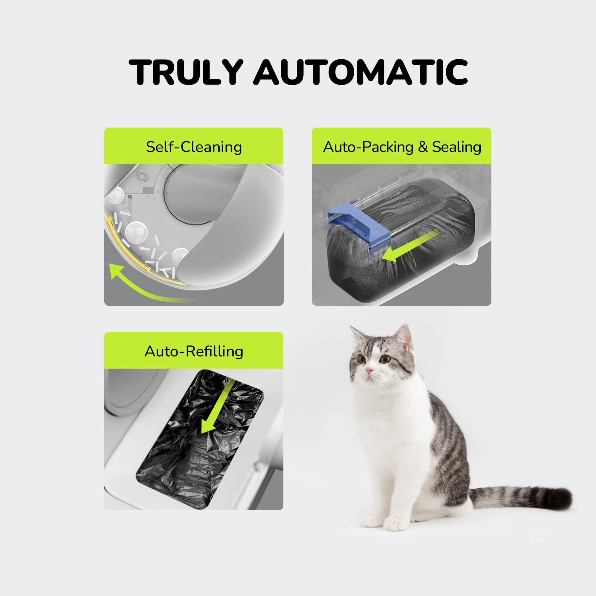 TRULY AUTOMATIC

- Self-Cleaning
- Auto-Packing & Sealing
- Auto-Refilling