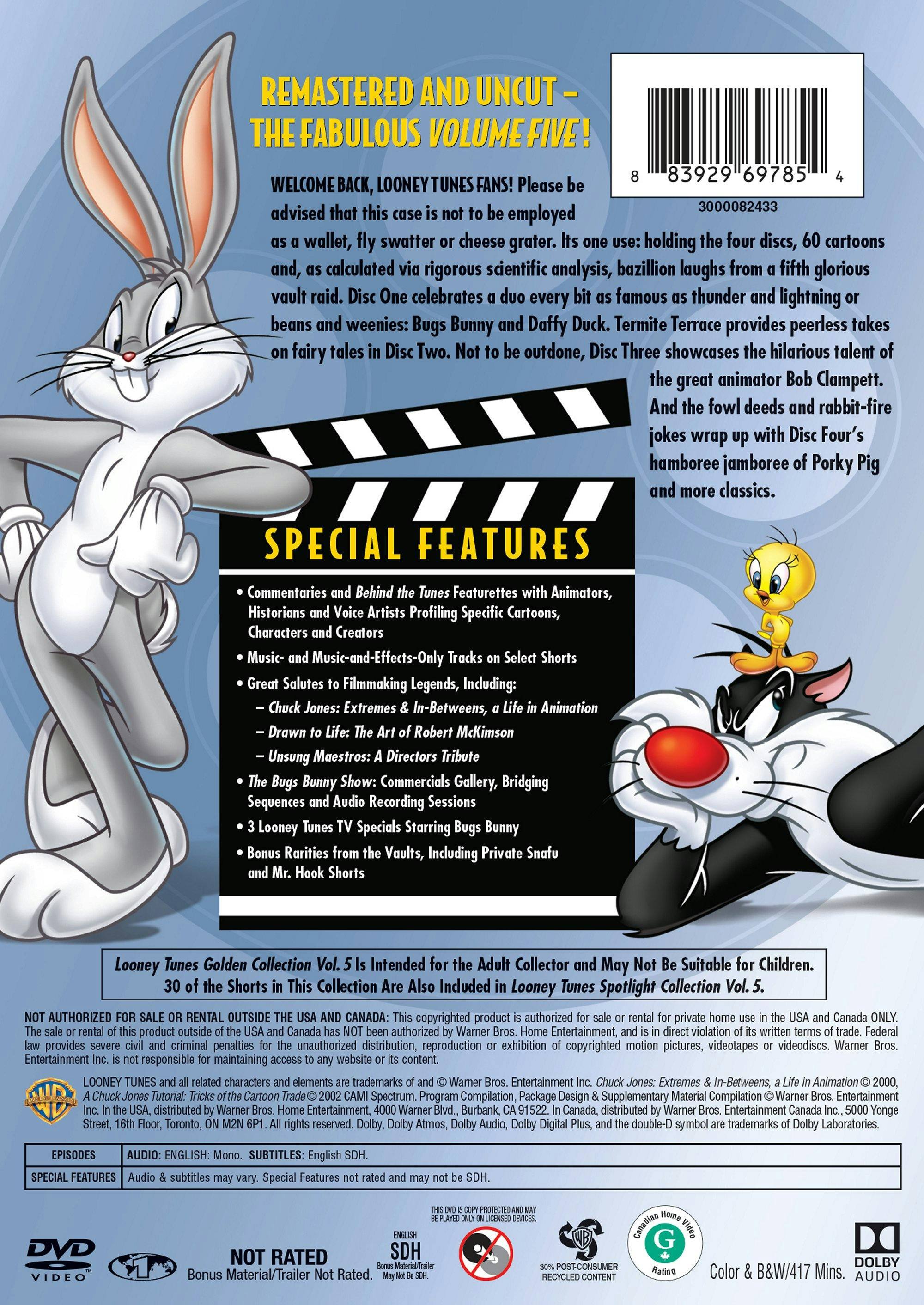 Back. Looney Tunes: Golden Collection Vol. 5 (DVD New Box Art) [DVD].