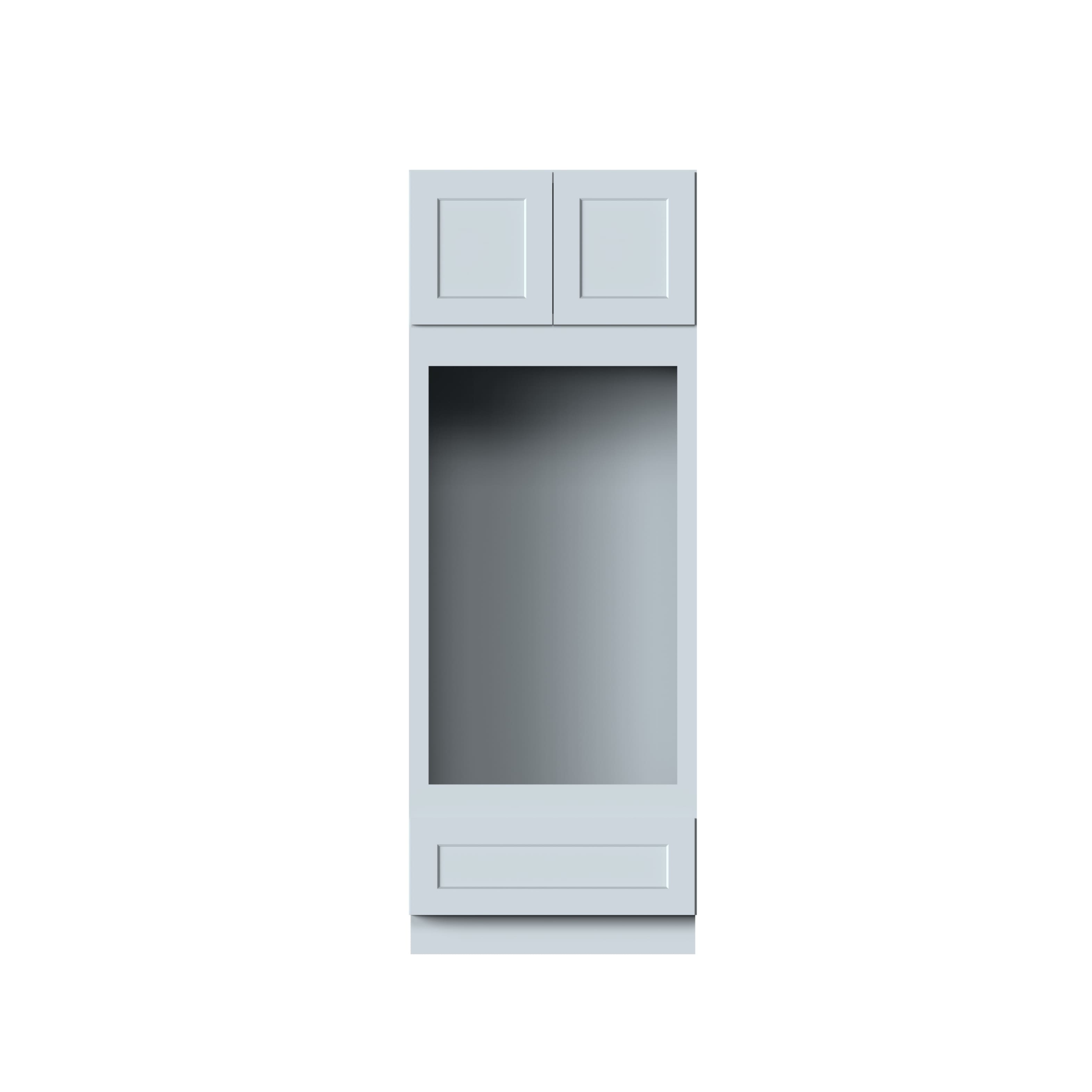 Boyel Living - Double Oven Cabinets 90.Wx27in.H Ready to Assemble Kitchen Cabinets 2Doors - DOVE GRAY