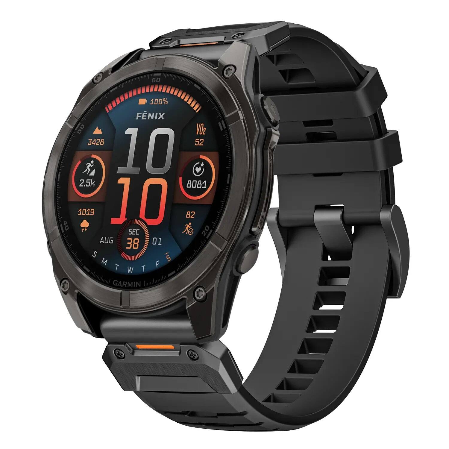 StrapsCo - Elite FKM Strap QuickFit 26 Watch Band For Garmin Fenix 8 & 8 Pro – 51mm - Obsidian