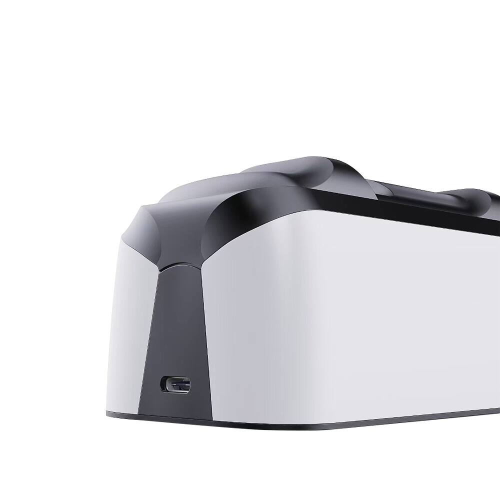 Alt View 4. Cluzine - PS5 Wireless Controller Charging Dock Pin Contact Dual Charger with RGB Light.