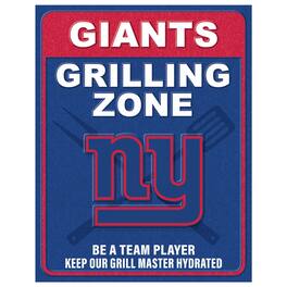 Fan Creations - New York Giants 13" x 20" Grill Zone Metal Sign - Multicolor