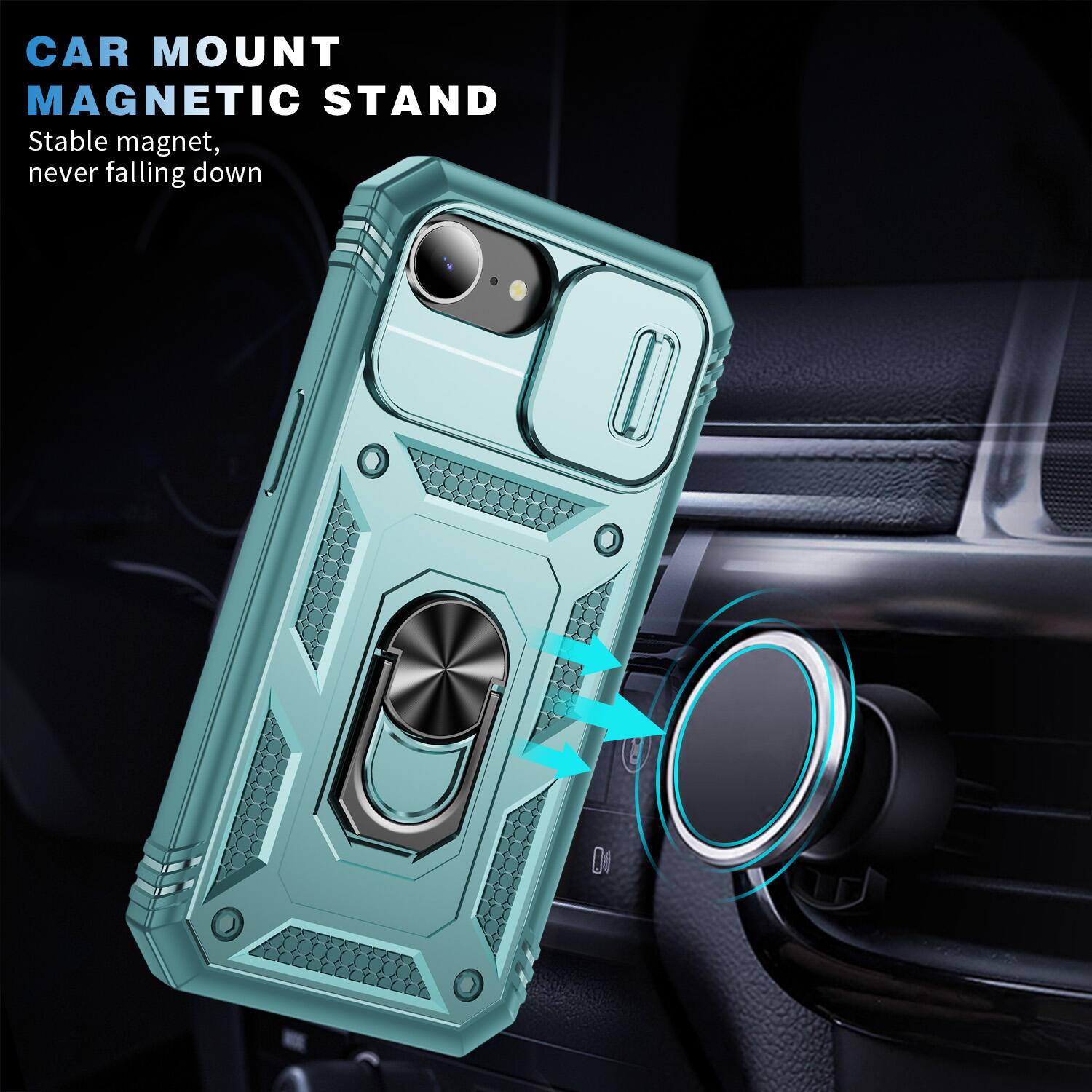 CAR MOUNT MAGNETIC STAND  
Stable magnet, never falling down