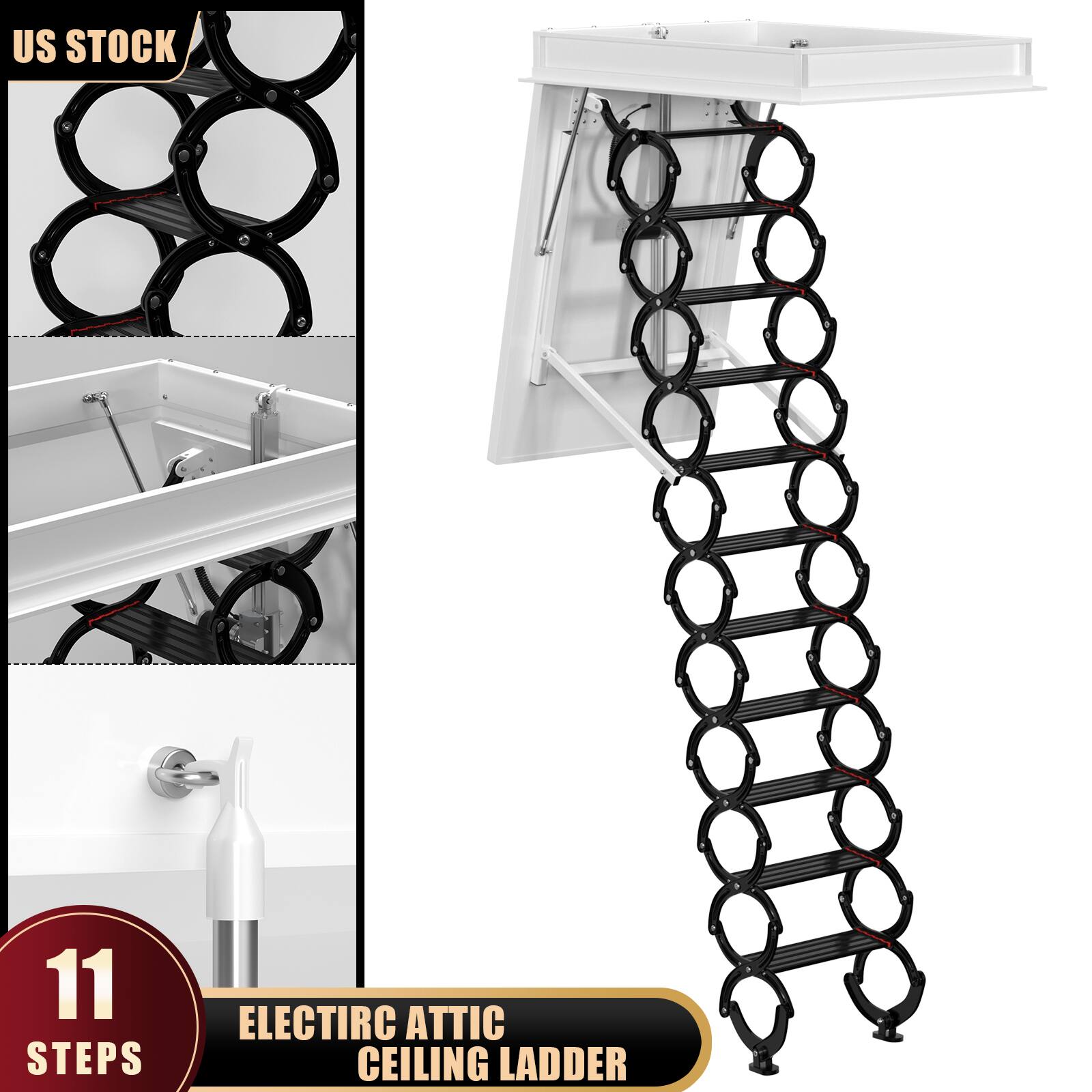 US STOCK

11 STEPS

ELECTRIC ATTIC CEILING LADDER