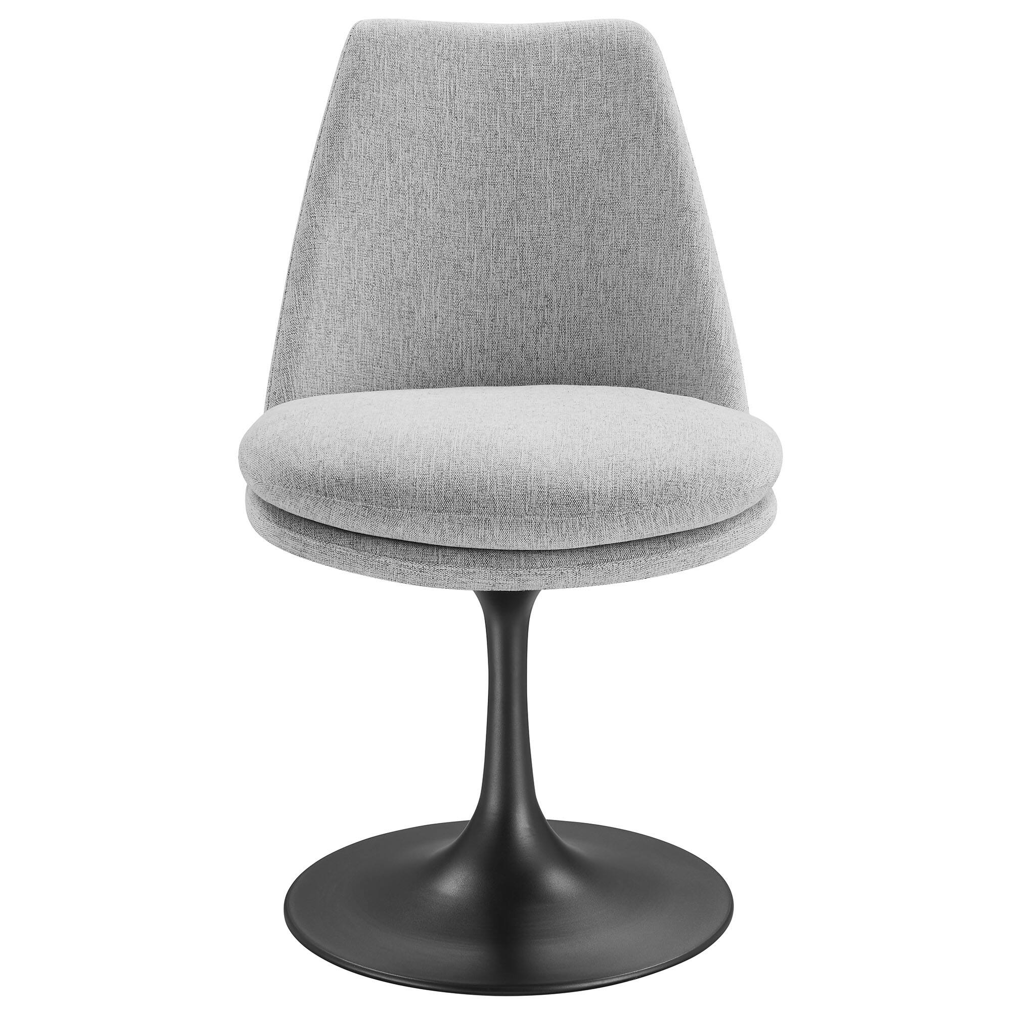 Alt View 2. Modway - Lippa Swivel Dining Upholstered Side Chair by Modway - Gray.
