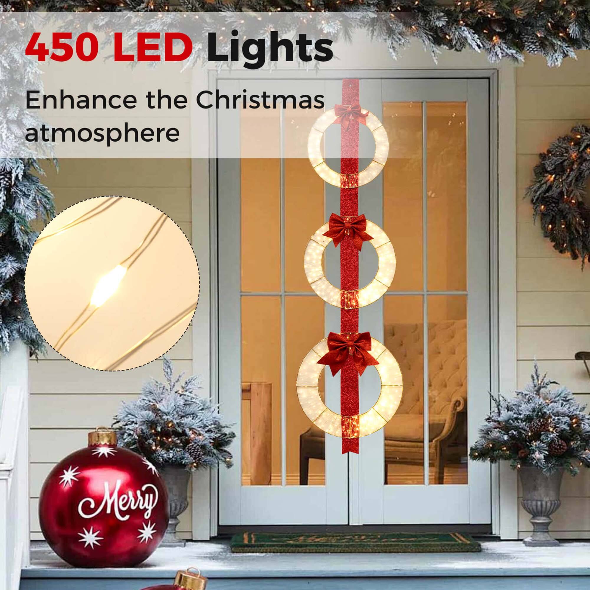450 LED Lights  
Enhance the Christmas atmosphere  

Merry