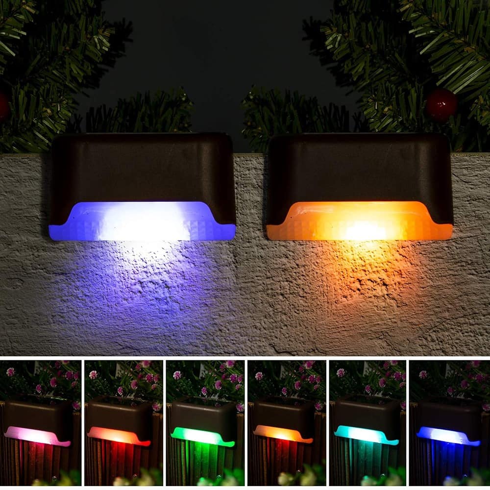 Front. RTMB - 16-piece set of color-changing solar deck lights, waterproof LED lights - ‎16pk-Color Changing.