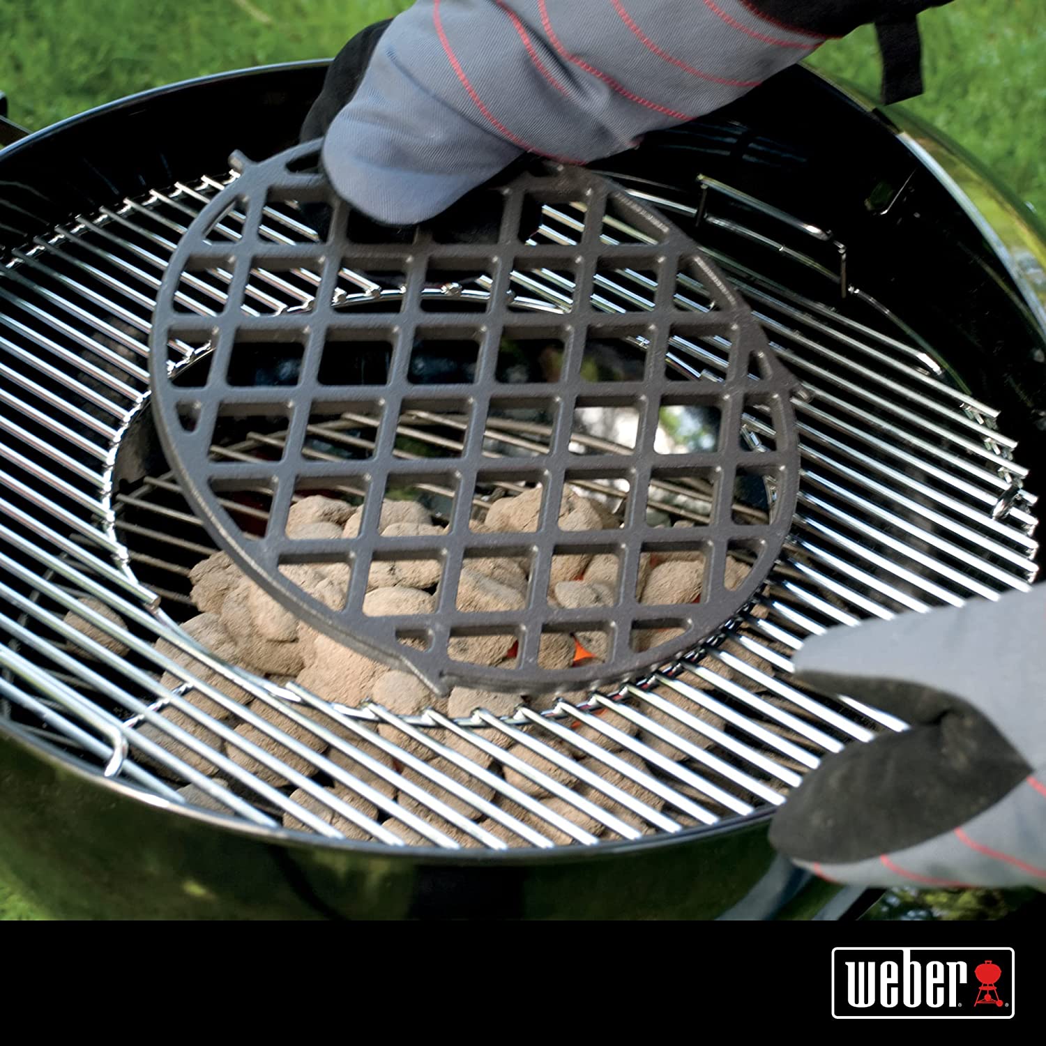 Alt View 2. Weber - Gourmet BBQ System Sear Grate 8834 - Black.