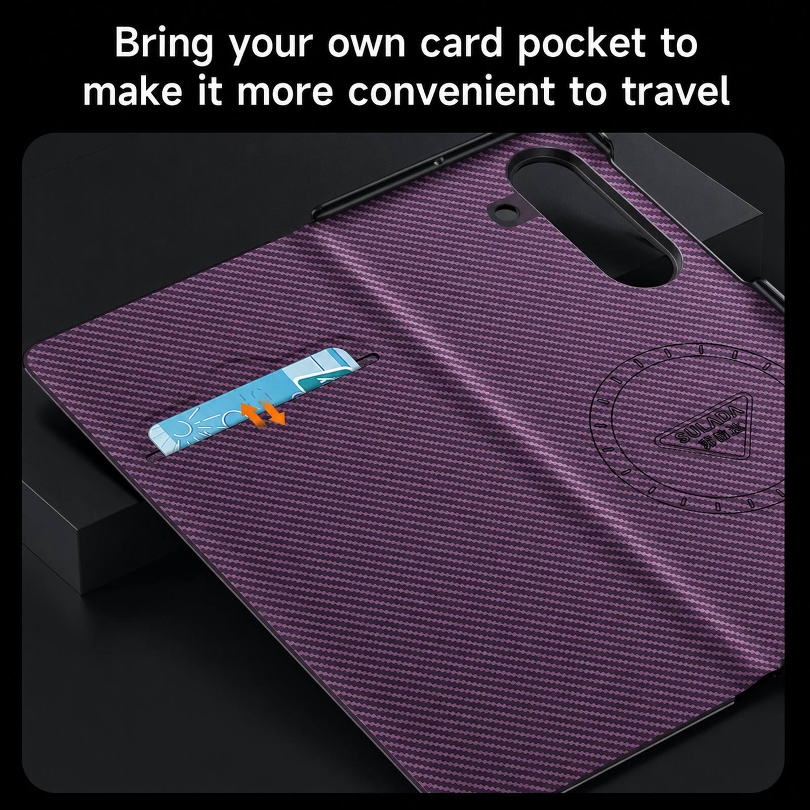 Bring your own card pocket to make it more convenient to travel