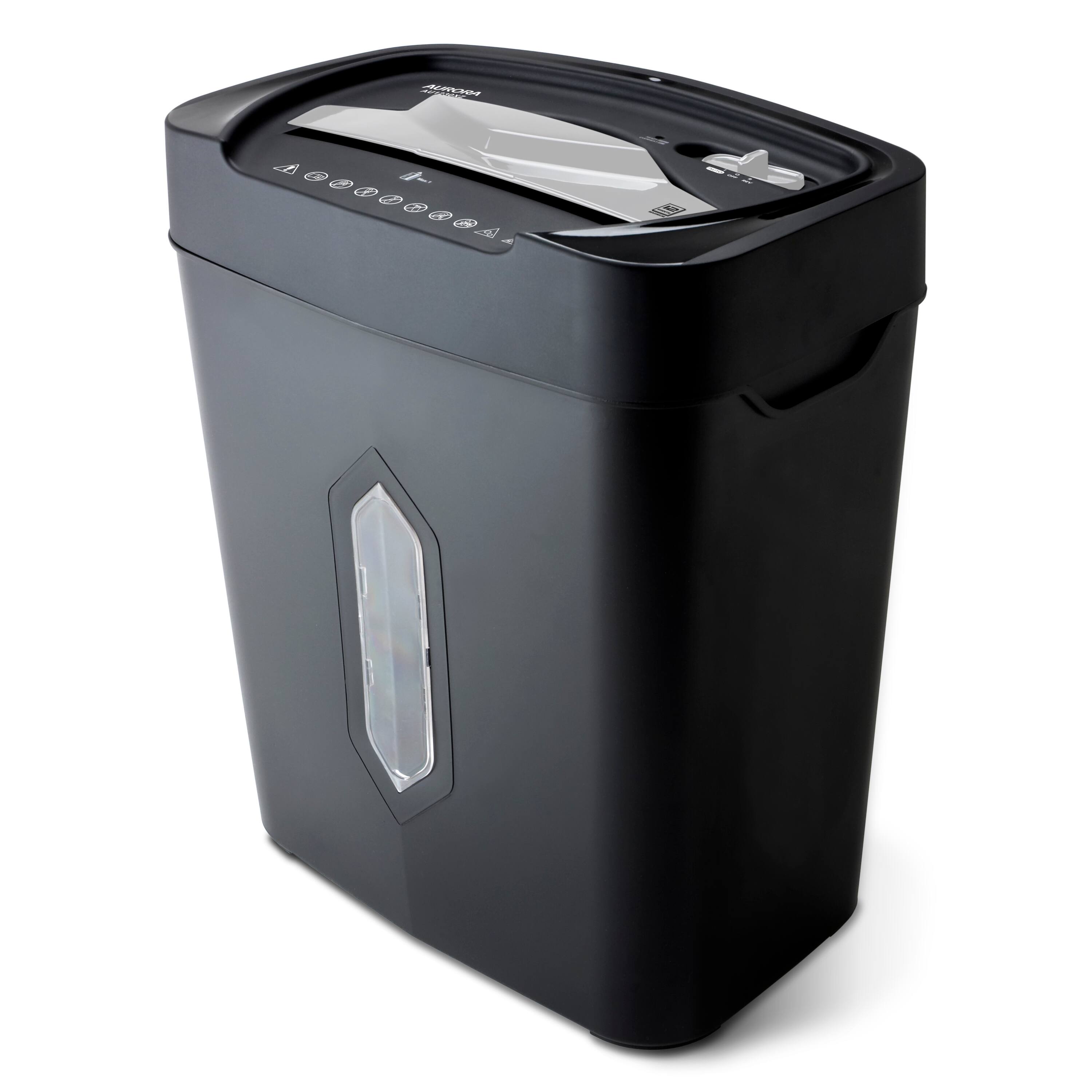 Angle. Aurora - Aurora AU1230XA Anti-Jam 12-Sheet Crosscut Paper and Credit Card Shredder with 5.2-Gallon Wastebasket - Black.