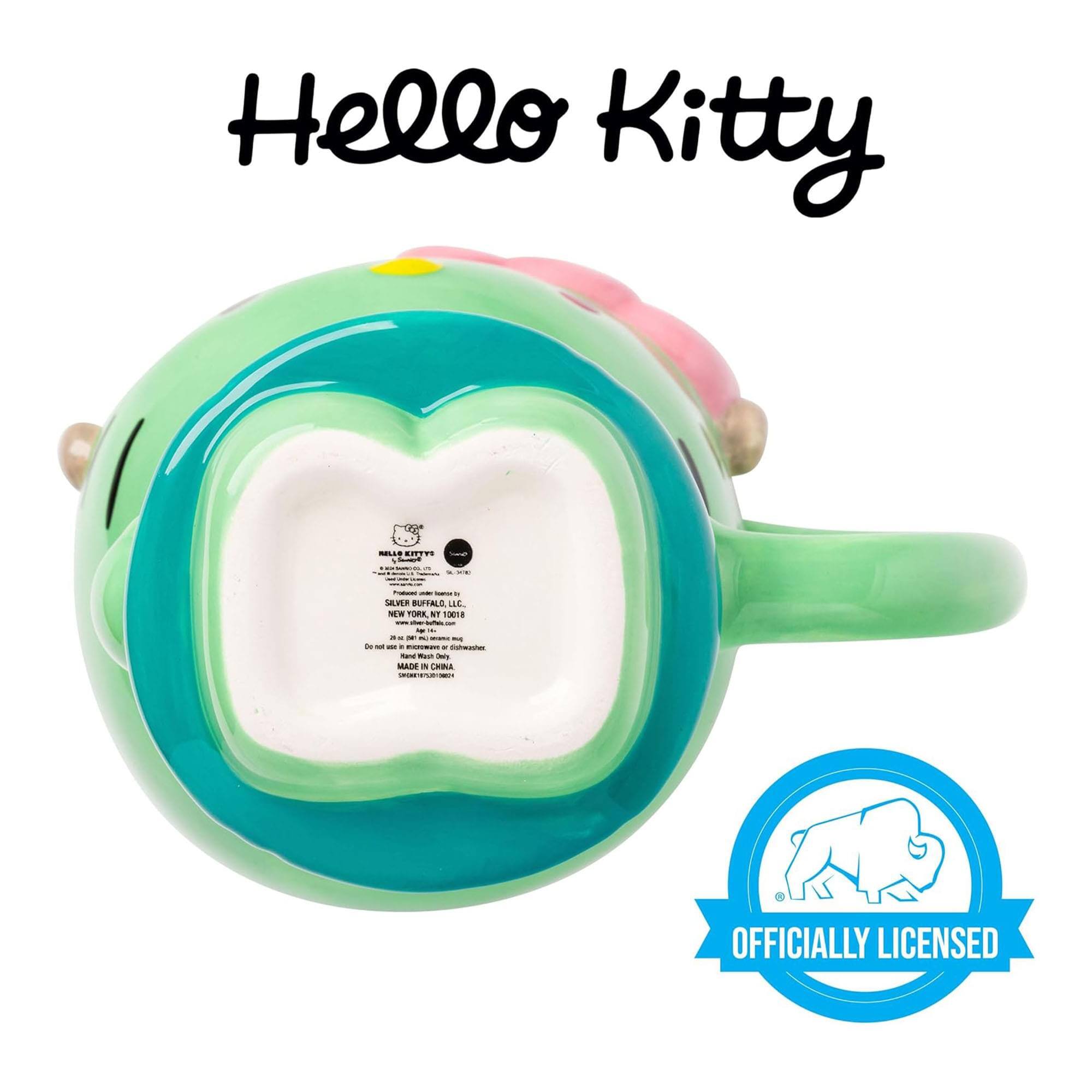 Hello Kitty

MELLS PTT - SAVER BUFFALO MC V. TORK_NT N1

OFFICIALLY LICENSED

SILVER BUFFALO, LLC.
NEW YORK, NY 10018

Do not use if seal is broken.
Hand Wash Only.
Do not use if damaged.
Do not use if damaged.
SHAKE WELL BEFORE USE.