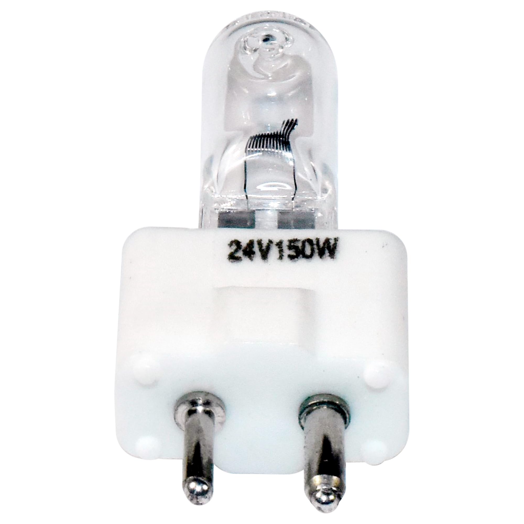 Alt View 2. HQRP - 4-Pack 24 V 150 W GY9.5 Halogen Bulb T4 2-Pin Prefocus Replacement for Ushio BC2424.