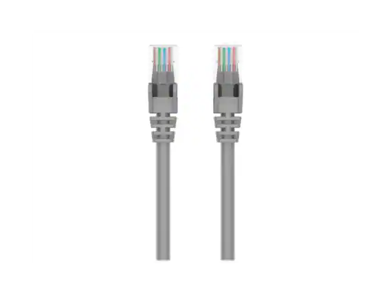 Front. Belkin - Belkin A3L980-06IN-S 6 in. Cat 6 Gray UTP Snagless RJ45 Patch Cable.