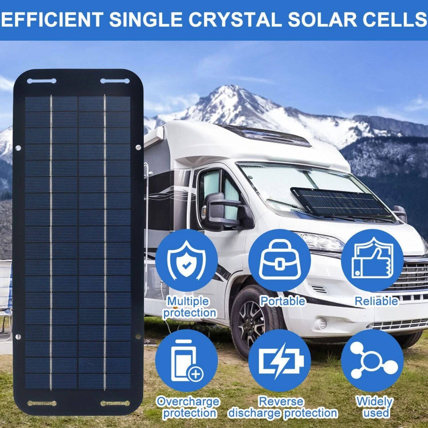 EFFICIENT SINGLE CRYSTAL SOLAR CELLS

- Multiple protection
- Portable
- Reliable
- Overcharge protection
- Reverse discharge protection
- Widely used