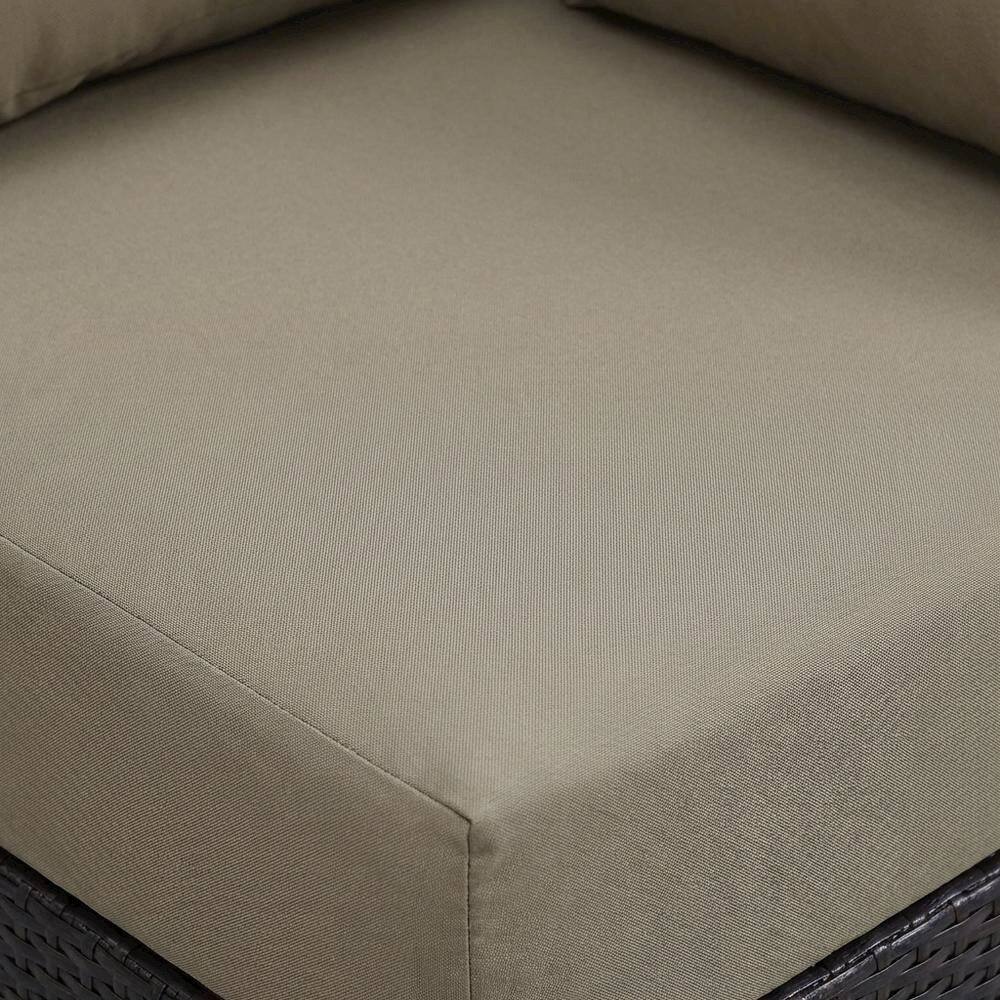 Alt View 1. Outdoor Escape - Outdoor Patio Corner Sofa With Cushions For Cozy Outdoor Living - Brown.