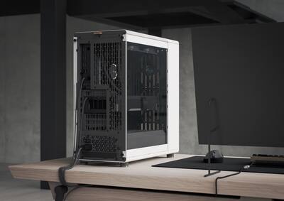 Fractal Design North Chalk White with Oak Front and Clear TG Side Fractal Design North Chalk White with Oak Front and Clear TG Side