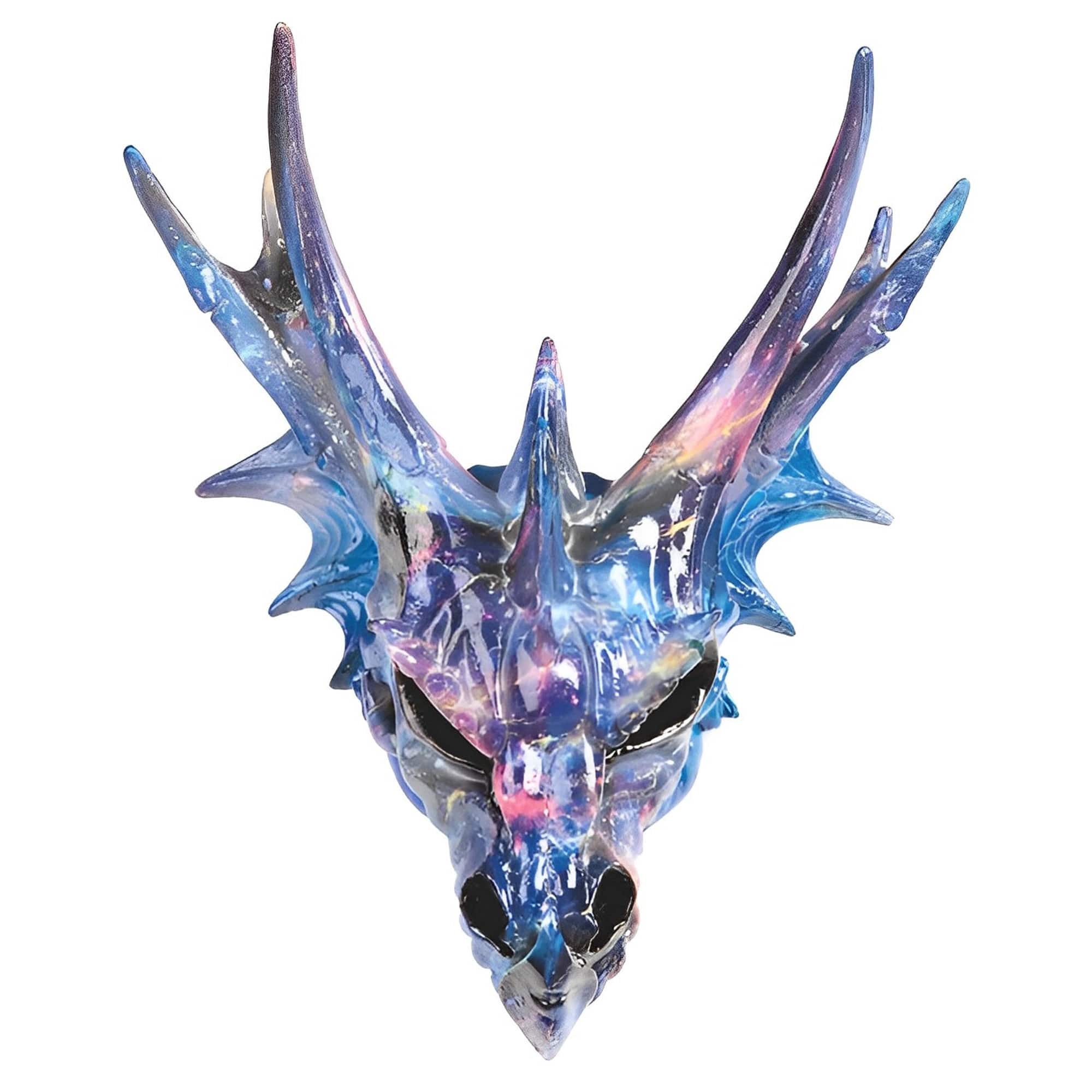 FC Design - 9"W Clear Dragon Skull Figurine Statue Office/Computer Desk Tabletop Medieval Gaming Home Decor Gift - Multi-Color