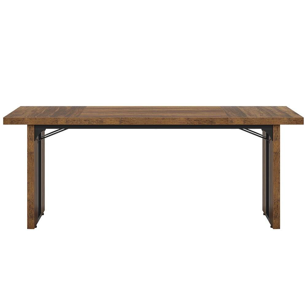 Back. Kadyn - Kadyn Study Writing Desk, Computer Desk,Simple Executive Desk, 70.9" Computer Desk Meeting Table for Home Office,Rustic - Brown.